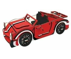 Rappa Woodcraft 3D dėlionė Raudonas kabrioletas