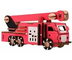 Rappa Woodcraft 3D dėlionė Gaisrinė mašina