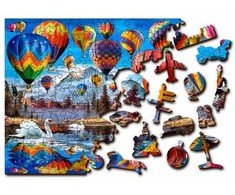 Wooden city Medinė dėlionė „Ramios kelionės“ – 300 dalių, dvipusės detalės
