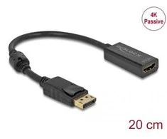 Delock DELOCK Displayport Adapteris DP -> HDMI lizdas 4K pasyvi juoda