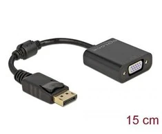 „Delock“ adapteris „DisplayPort 1.2“ pasyvioji juoda VGA moteriška