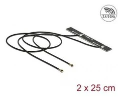 Delock WLAN dviguba antena 2 x MHF IV / HSC MXHP32 suderinama