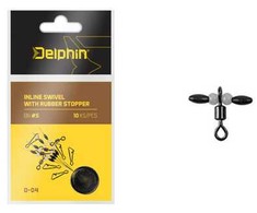 DELPHIN Inline suktukai su guminiais stabdikliais, S / 0 dydis