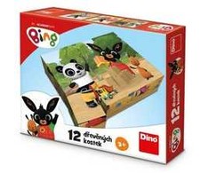 Dėlionė Dino mediniai licencijos kubeliai