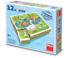 Dėlionė Dino Toys Kubas ūkyje 12 kubų
