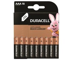 Baterijos - Duracell AAA Basic LR03 1.5V šarminės baterijos 18 pakuotė