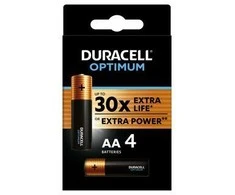BATTERIES DURACELL OPTIMUM AA 4PCS
