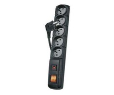 Emos Surge protector - 5 sockets, 1,5m, juodas