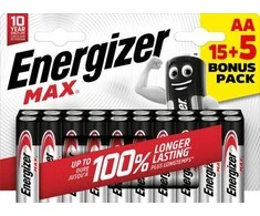Energizer Energizer LR6/20 Max AA 15+5 zdarma