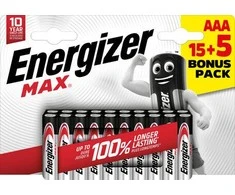 Energizer LR03/20 Max AAA 15+5