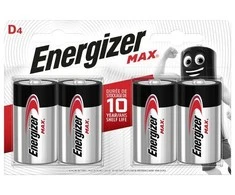 Energizer MAX D 4pack 1.5V alkalické