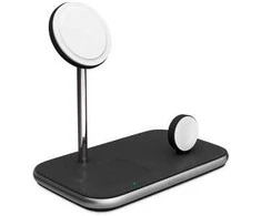Epico 3in1 Wireless Charger Made for MagSafe su adapteriu - Juodas