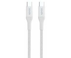 Epico Braided PD Cable 2m USB-C į USB-C - Baltas