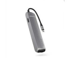 Epico 6in1 Slim Hub 8K su USB-C jungtimi - pilkas kosminis
