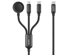 Epico Spello Datový USB-C kabelis 3v1 juoda