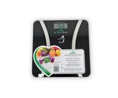 Svarstyklės ETA | Vital Body Asmeninė skalė | ETA678090000 | Kūno analizatorius | Didžiausias svoris (keliamoji galia) 180 kg | Tikslumas 100 g | Kūno masės indekso (KMI) matavimas | Juodas