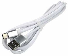 everActive kabelis USB-C 1m - Baltas, silikonas, greitas įkrovimas, 3A - CBS-1CW