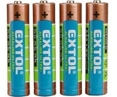 EXTOL-ENERGY šarminės baterijos ULTRA+ 1.5V AA (LR6) 4 vnt.