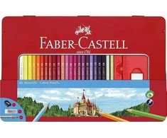 Faber-Castell – spalvoti pieštukai šešiakampė skarda (48 vnt) (115888)
