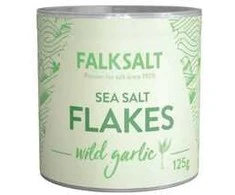 „Falksalt“ česnakinės jūros druskos dribsniai, 125 g
