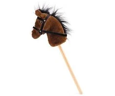 Faunica Hobby horse Bonnie, tmavě hnědý kůň na tyči
