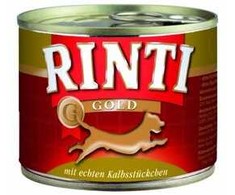 Šunų Maistas - RINTI Gold Veršienos Drėgnas Šunų Maistas 185g Be Glitimo Be Sojų