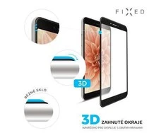 Fixed Fiksuotas apsauginis grūdinto stiklo 3D pilnas dėklas Apple iPhone 6/6S/7/8/8/SE (2020/2022), juodas
