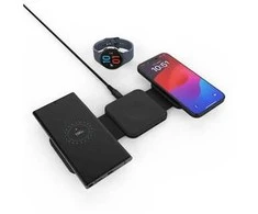 Fixed Fiksuotas | Belaidis sulankstomas įkroviklis 3in1 „Flex“, skirtas „Samsung“ | FIXFLE-SA-BK | Juodas