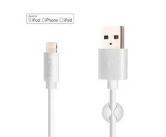 Fixed Fiksuotas | Duomenų ir įkrovimo kabelis su USB/lightning jungtimis | Baltas