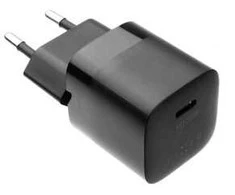 Fixed Fiksuotas Mini USB-C 30W + kabelis USB-C/USB-C, juoda