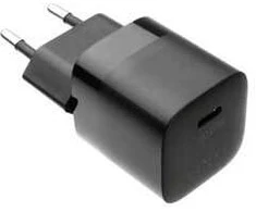 Fixed Mini USB-C 20W + kabelis USB-C/USB-C, juoda