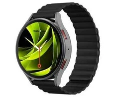 Mobile Origin lengvai užsegamas laikrodis su magnetiniu dirželiu, 20 mm, juodas