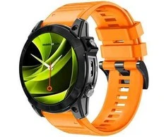 Mobile Origin Lengvai tvirtinamas Quick Fit dirželis, skirtas Garmin ES2, 22 mm oranžinis