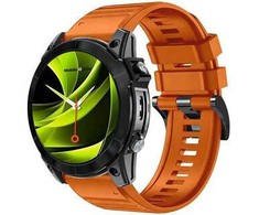 Mobile Origin Easy Strap silikoninis dirželis, skirtas Garmin ES2, 20 mm oranžinis