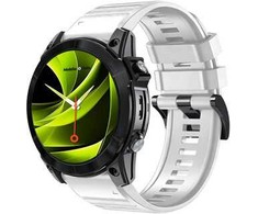 Mobile Origin Easy Strap silikoninis dirželis, skirtas Garmin ES2, 20 mm, baltas