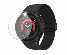 Fixed Fiksuotas apsauginis grūdintas stiklas išmaniajam laikrodžiui Samsung Galaxy Watch5 Pro 45mm, pakuotėje 2 vnt, skaidrus
