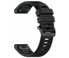 Fiksuotas | Silikoninis dirželis, skirtas „Garmin QuickFit 26mm“ | Juodas