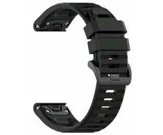 Fiksuotas | Silikoninis dirželis, skirtas „Garmin QuickFit 26mm“ | Juodas