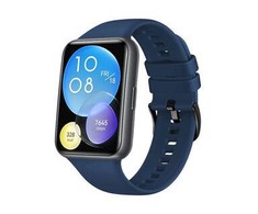 Fixed Dirželis silikonowy do Huawei Watch FIT2, mėlyna