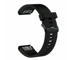 Fixed | Silikoninis dirželis, skirtas „Garmin QuickFit 20mm“ | Juodas