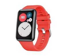 Fixed Fiksuotas silikoninis dirželis Huawei Watch FIT, raudonas (FIXSSTB-1054-RD)