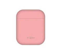 FIXED Silky dėklas skirtas Apple Airpods, rožinės spalvos