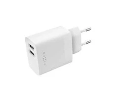 FIXED Dual USB Travel Charger 17W, Baltas | Pataisyta