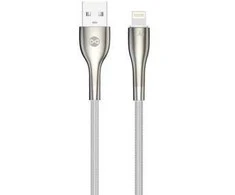 Forever Sleek kabelis USB - Lightning 1,0 m 2.4A baltos spalvos