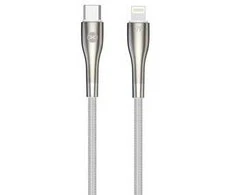 Forever Sleek kabelis USB-C - Lightning 1,0 m 27W baltos spalvos