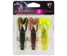 Silikoninis masalas FOX RAGE Critter 9 cm UV Maišytų spalvų 3 vnt.