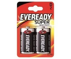 Fujitsu Energizer Eveready Super (pūslelė) – didelė monocelė D