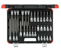 GEDORE Raudona screwdriver socket set, 1/2 (juodas/red, 32 pieces, TORX, in case) 3301577