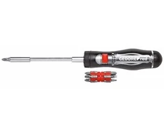 Gedore Raudona magazine ratchet screwdriver 13in1, 1/4 - juodas / red, with 13 bits - 3301337