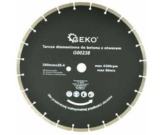 Geko tarcza diamentowa do betonu 350mm x 25,4mm su dodatkowym otworem (G00238)